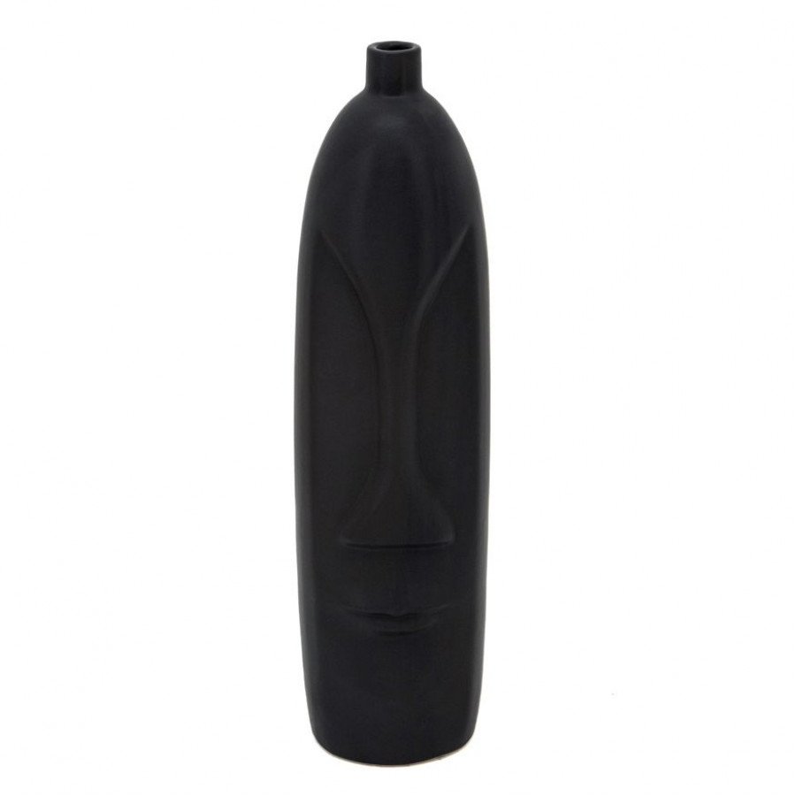 Sagebrook 18" Face Vase - Black