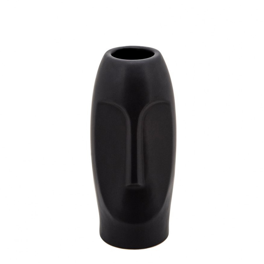Sagebrook 10" Face Vase - Black