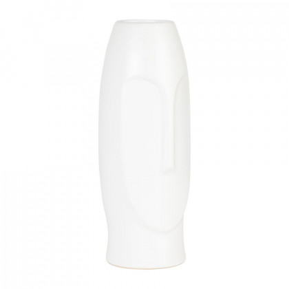 Sagebrook 14" Face Vase - White