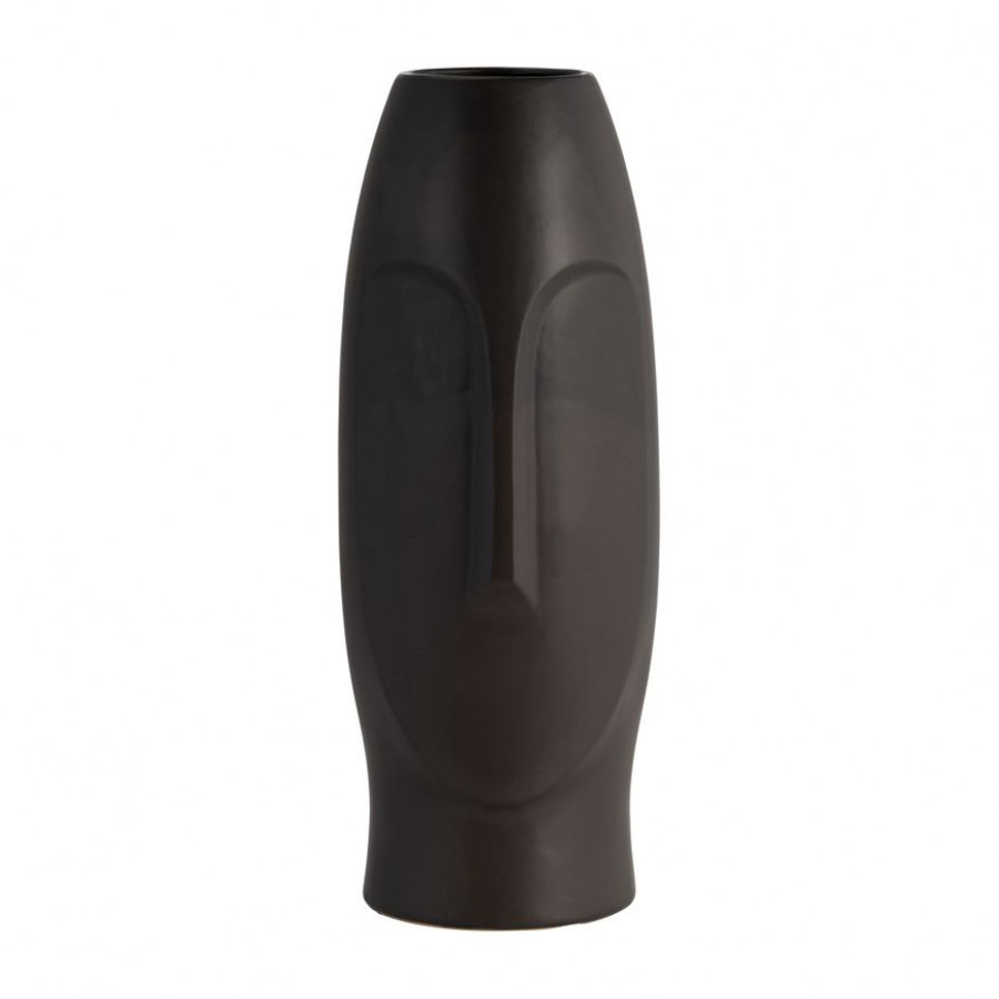 Sagebrook 14" Face Vase - Black