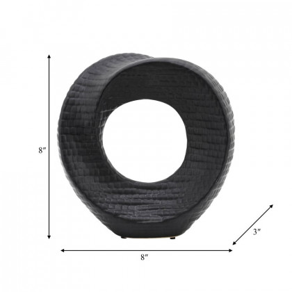 Sagebrook 8" Textured Table Top Decor - Black