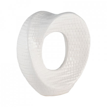 Sagebrook 8" Textured Table Top Decor - White