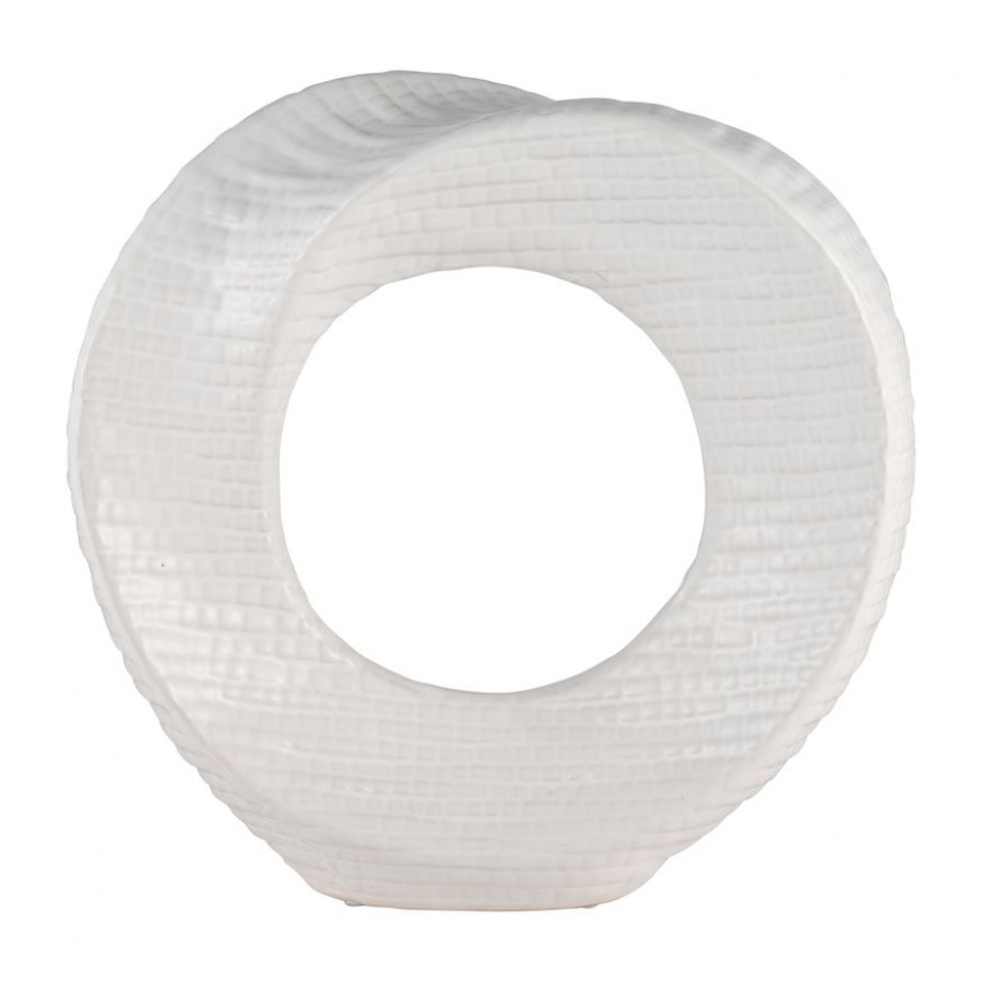 Sagebrook 10" Textured Table Top Decor - White