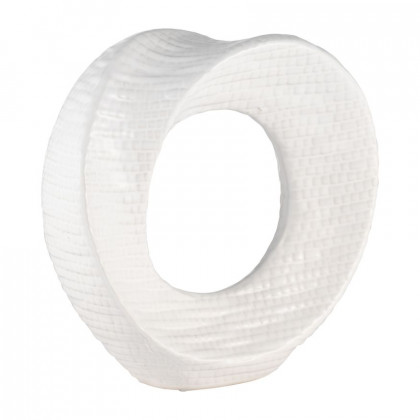 Sagebrook 10" Textured Table Top Decor - White
