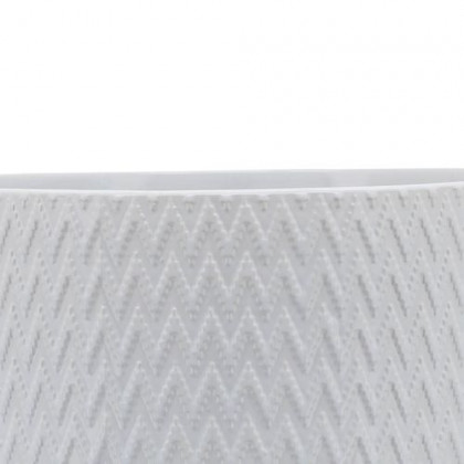 Sagebrook 10" Chevron Planter With Stand - White