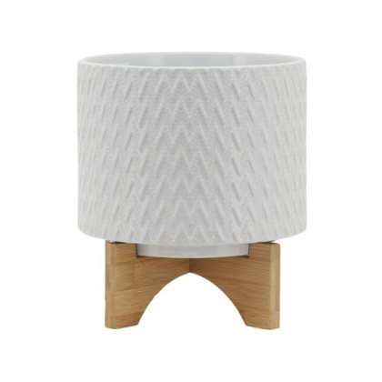 Sagebrook - 10" Diamond Planter With Stand