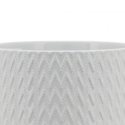 Sagebrook 8" Chevron Planter With Stand - White