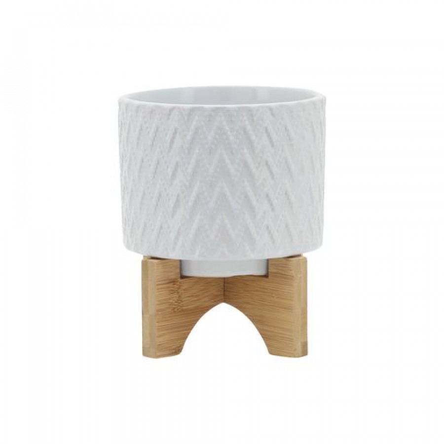 Sagebrook - 10" Diamond Planter With Stand