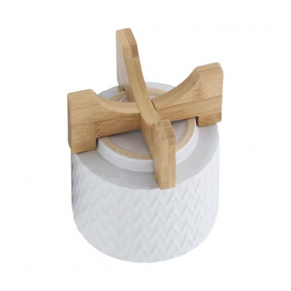 Sagebrook 5" Chevron Planter With Stand - White