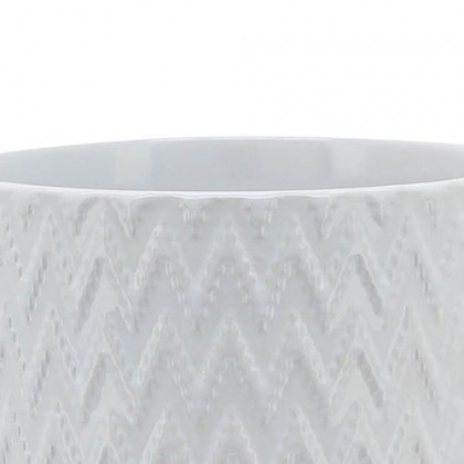 Sagebrook 5" Chevron Planter With Stand - White