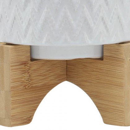 Sagebrook 5" Chevron Planter With Stand - White
