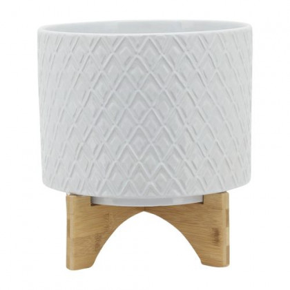 Sagebrook - 10" Diamond Planter With Stand