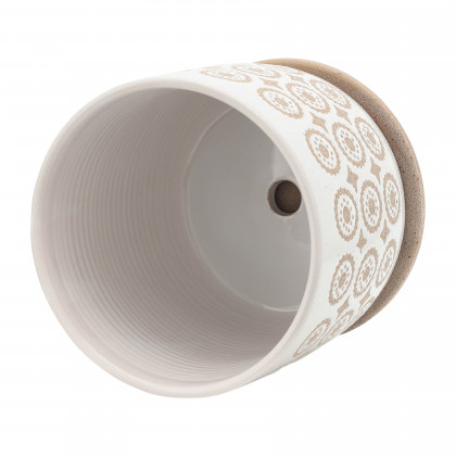 Sagebrook - 5"/6" Circles Planter with Saucer (Set Of 2) in Beige