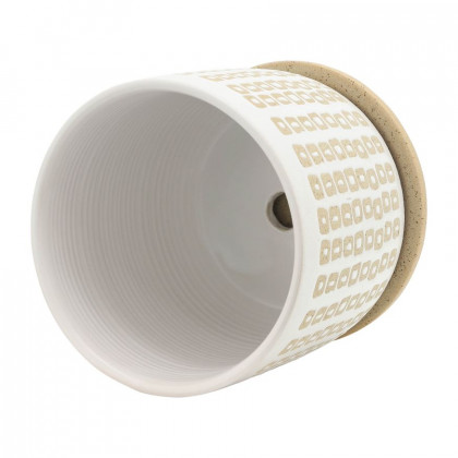 Sagebrook - 5"/6" Ceramic Planters With Saucer (Set Of 2) in Sand