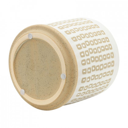 Sagebrook - 5"/6" Ceramic Planters With Saucer (Set Of 2) in Sand