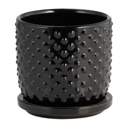 Sagebrook - 5"/6" Mesh Design Planters With Saucer (Set Of 2)