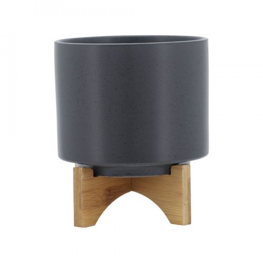 Sagebrook - 5" Planter With Wood Stand