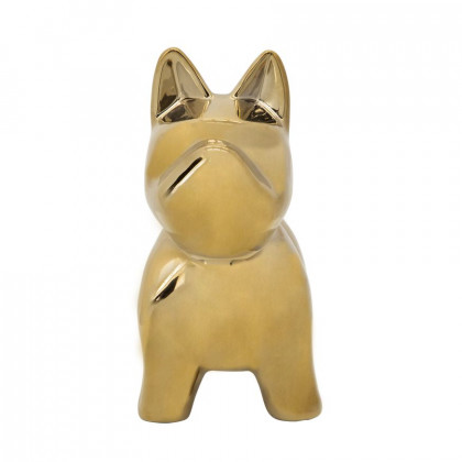 Sagebrook 8" Ceramic Dog Table Decor - Gold