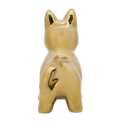 Sagebrook 8" Ceramic Dog Table Decor - Gold