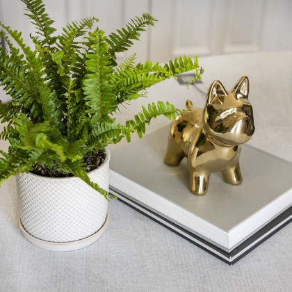 Sagebrook 8" Ceramic Dog Table Decor - Gold