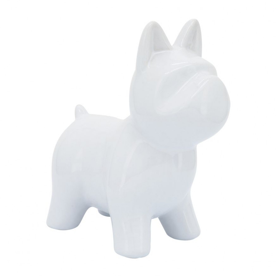 Sagebrook 8" Ceramic Dog Table Decor - White