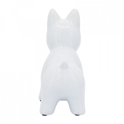 Sagebrook 8" Ceramic Dog Table Decor - White