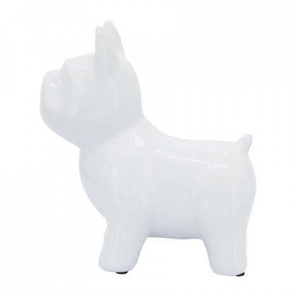 Sagebrook 8" Ceramic Dog Table Decor - White