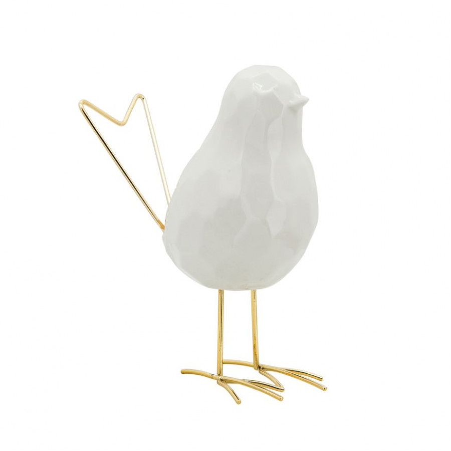 Sagebrook - 8" Bird Statuette in White