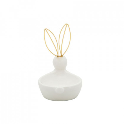 Sagebrook - 6" Bunny Trinket Tray in White