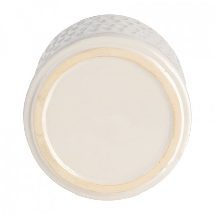 Sagebrook - 5"/6" Dimpled Planters With Saucer (Set Of 2) in White