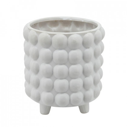 Sagebrook 6"/8" Bubble Planters (Set Of 2) - Matte White