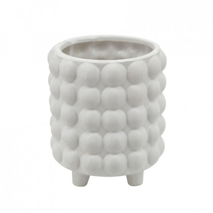 Sagebrook 6"/8" Bubble Planters (Set Of 2) - Matte White