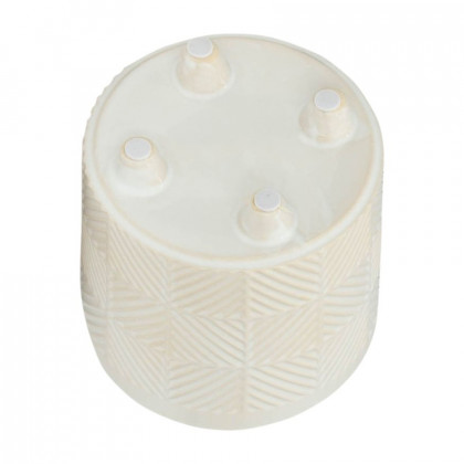 Sagebrook 6"/8" Textured Planters (Set Of 2) - Shiny White