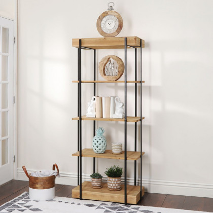 Sagebrook 16" Mango Wood Round Table Clock - Natural