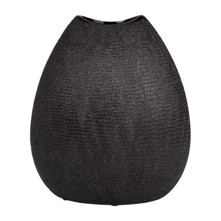 Sagebrook 11" Beaded Vase - Black
