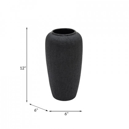 Sagebrook 12" Beaded Vase - Black