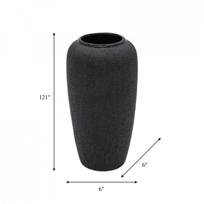 Sagebrook 12" Beaded Vase - Black