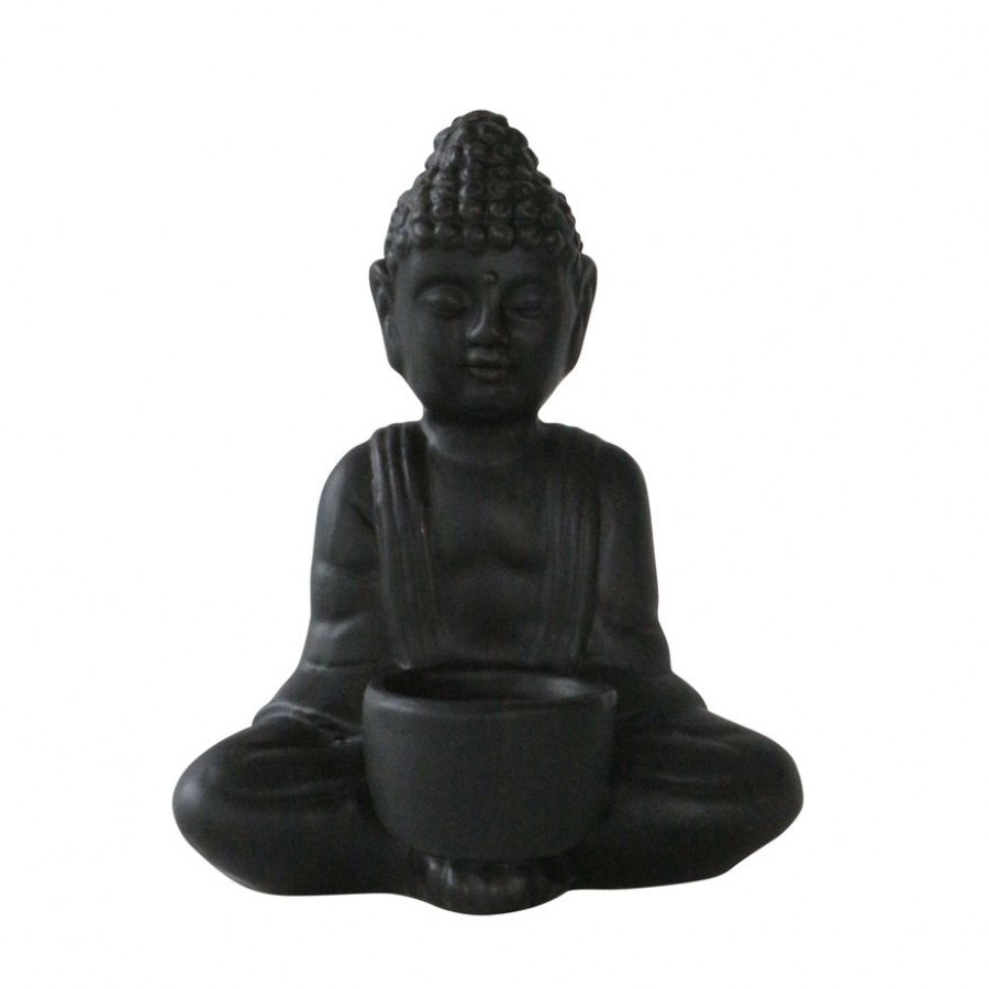 Sagebrook 6" Mini Buddha - Black