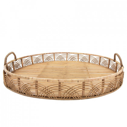 Sagebrook 24"/30" Bamboo Round Trays (Set Of 2) - Natural