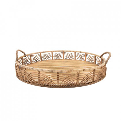 Sagebrook 24"/30" Bamboo Round Trays (Set Of 2) - Natural