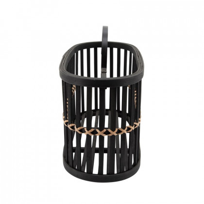 Sagebrook - 14" Woven Oval Basket in Black