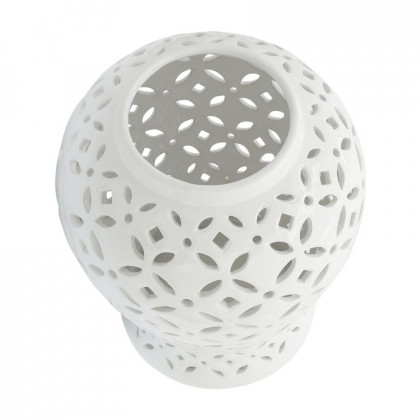 Sagebrook 24" Cut-out Daisies Temple Jar - White