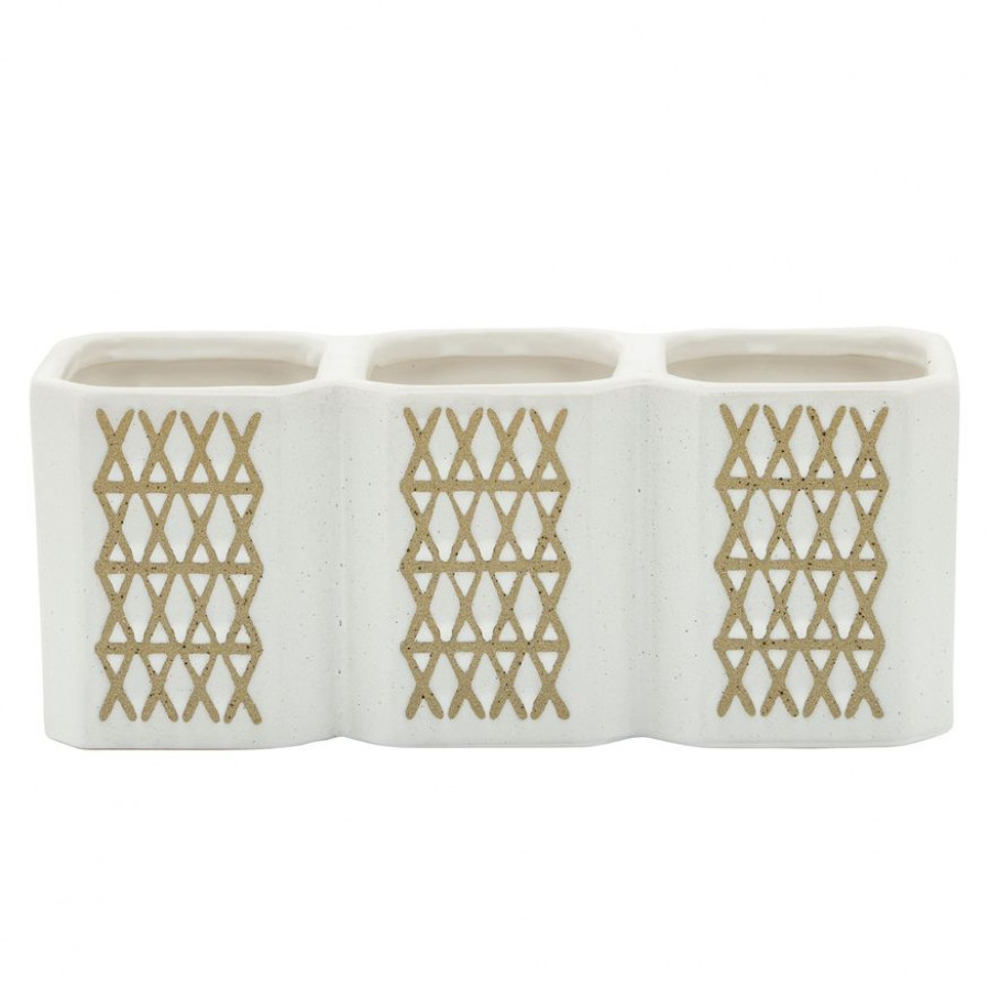 Sagebrook 3-cup X-pen Holder - Beige