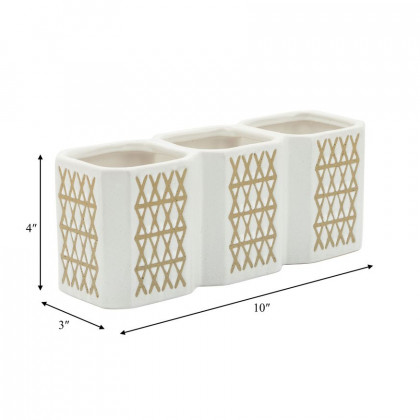 Sagebrook 3-cup X-pen Holder - Beige