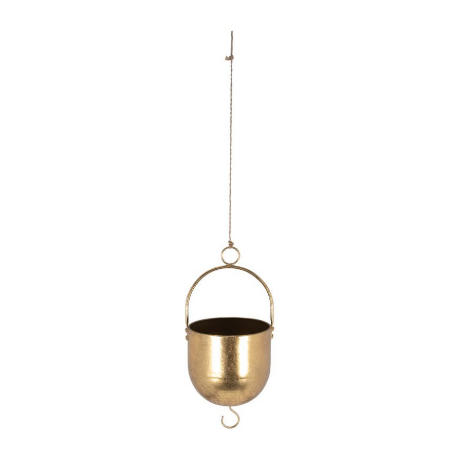 Sagebrook 6" Metal Hanging Planter - Gold