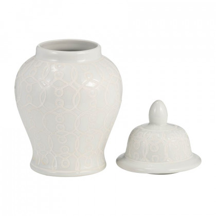 Sagebrook - 10" Temple Jar in Ivory