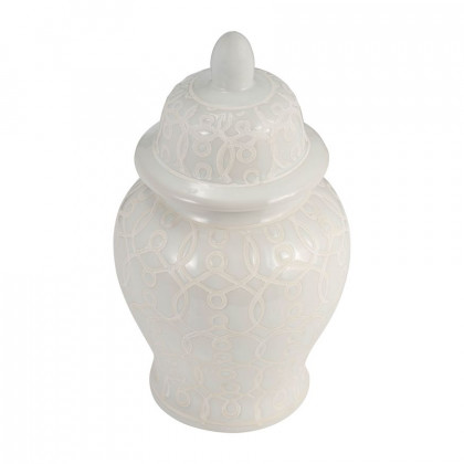 Sagebrook - 10" Temple Jar in Ivory