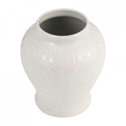 Sagebrook - 10" Temple Jar in Ivory