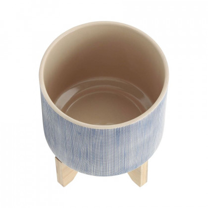 Sagebrook - 5"/8" Mesh Planters With Stand (Set Of 2) in Blue