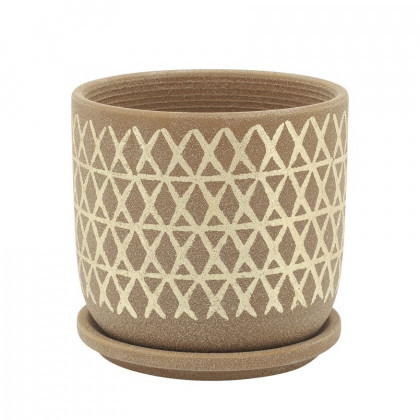 Sagebrook - 6" Cross Planter With Saucer